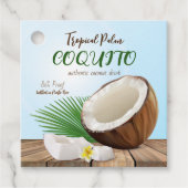 Coquito Coconut Tropical Bedankjes Labels (Voorkant)