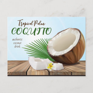 Coquito Coconut Tropical Drink Recipe Briefkaart