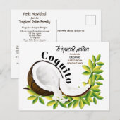 Coquito Coconut Tropical Drink Recipe Briefkaart (Voorkant / Achterkant)