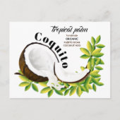 Coquito Coconut Tropical Drink Recipe Briefkaart (Voorkant)