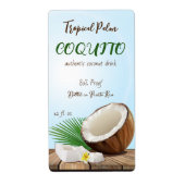 Coquito Coconut Tropical Etiket (Voorkant)