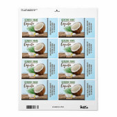 Coquito Coconut Tropical Fruit Etiket (Full Sheet)