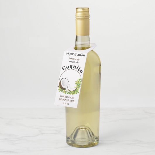 Coquito Coconut Tropical Fruit Flessenhanger (Schuin)