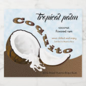 Coquito Coconut Tropical Fruit Likeurfles Etiket (Enkel label)