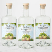 Coquito Coconut Tropical Fruit Likeurfles Etiket (Flessen)