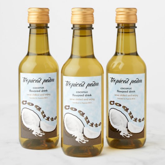 Coquito Coconut Tropical Fruit Wijn Etiket (Flessen)