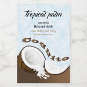 Coquito Coconut Tropical Fruit Wijn Etiket (Enkel label)