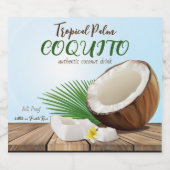 Coquito Coconut Tropical Likeurfles Etiket (Enkel label)