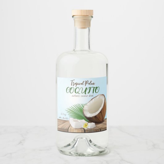 Coquito Coconut Tropical Likeurfles Etiket (Voorkant)