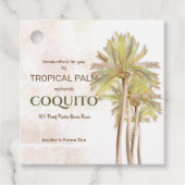 Coquito Coconut Tropical Palm Bedankjes Labels (Voorkant)