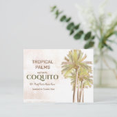 Coquito Coconut Tropical Palm Briefkaart (Staand voorkant)