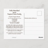 Coquito Coconut Tropical Palm Briefkaart (Achterkant)