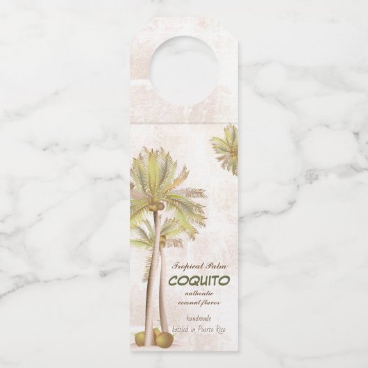 Coquito Coconut Tropical Palm Flessenhanger (Voorkant)
