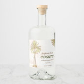 Coquito Coconut Tropical Palm Likeurfles Etiket (Voorkant)