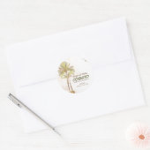 Coquito Coconut Tropical Palm Ronde Sticker (Envelop)