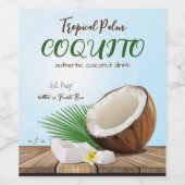 Coquito Coconut Tropical Wijn Etiket (Enkel label)