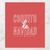 Coquito de Navidad Wijnlabel Wijn Etiket (Enkel label)