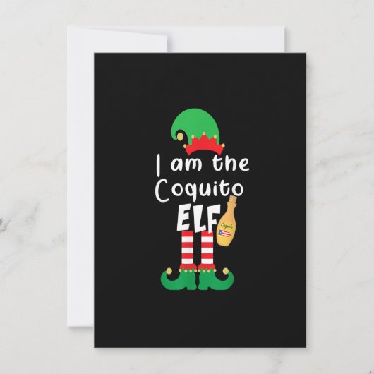 Coquito ELF Funny Puerto Rico Matching Kerstmis B Kaart (Voorkant)