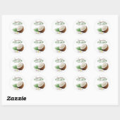 Coquito Kokos Tropisch Ronde Sticker (Vel)