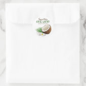 Coquito Kokos Tropisch Ronde Sticker (Tas)