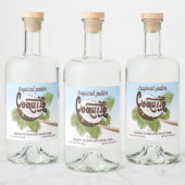 Coquito Kokosnoot Tropische Fruit Wijn Label Likeurfles Etiket (Flessen)