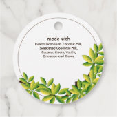 Coquito Kokosnoot Tropische Vakantie Drink Bedankjes Labels (Achterkant)