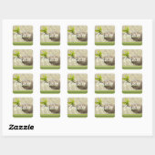 Coquito Kokosnoot Vierkante Sticker (Vel)