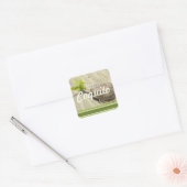 Coquito Kokosnoot Vierkante Sticker (Envelop)