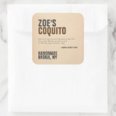 Coquito Landelijk Modern Vierkante Sticker (Tas)