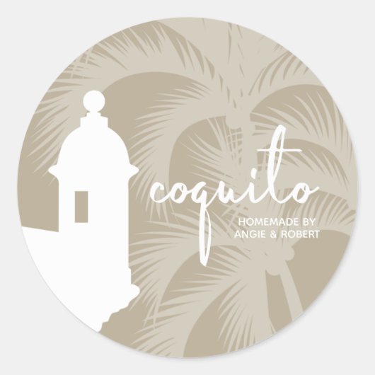 Coquito Palm Tree Sticker (Voorkant)
