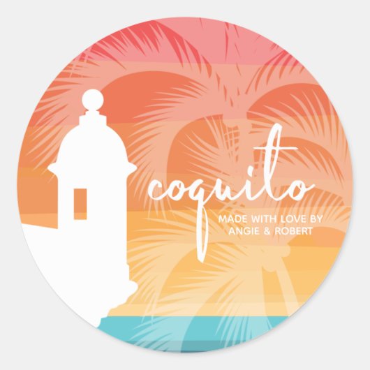 Coquito Palm Tree Sticker (Voorkant)