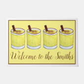 Coquito PR Puerto Ricaanse Eggnog Kerstvakantie Deurmat (Voorkant)