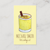 Coquito Puerto Rican Eggnog Bartender Mixoloog Visitekaartje (Voorkant)