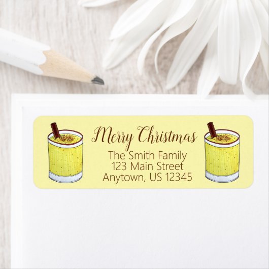 Coquito Puerto Rican Eggnog Drink Merry Kerstry Etiket (Insitu)