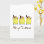 Coquito Puerto Rican Eggnog Drink Merry Kerstry Kaart (Gele Bloem)
