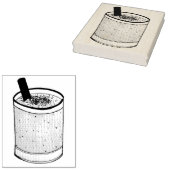 Coquito Puerto Rican Eggnog Drink Merry Kerstry Rubberstempel (Gestempeld)