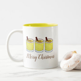 Coquito Puerto Rican Eggnog Drink Merry Kerstry Tweekleurige Koffiemok