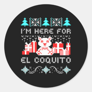 Coquito Puerto Rico Lelijke Navidad Boricua Ronde Sticker