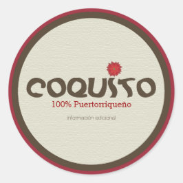 Coquito Puertorriqueno: Coquito van Puerto Rico Ronde Sticker
