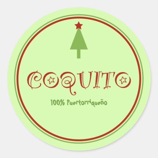Coquito Puertorriqueno Ronde Sticker (Voorkant)