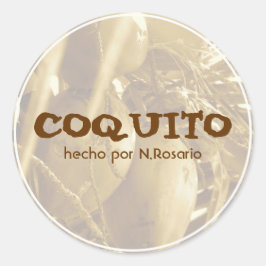 Coquito Puertorriqueño Ronde Sticker