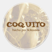 Coquito Puertorriqueño Ronde Sticker (Voorkant)
