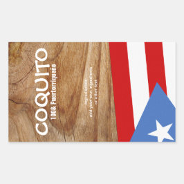 Coquito Puertorriqueno Vlag Rechthoekige Sticker