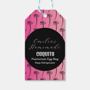 Coquito Recept Drank Kokosnoot Eier Nog Palm Roze Cadeaulabel