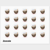 Coquito Recept Drank Kokosschaal Handgetekend Ronde Sticker (Vel)