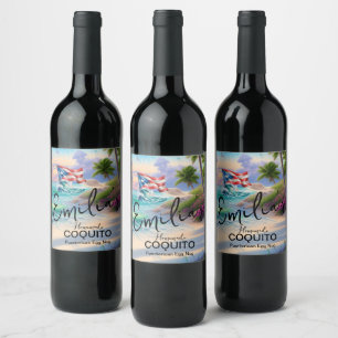 Coquito Recept Eier Nog Drank Eiland Zakelijk Wijn Etiket