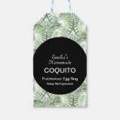 Coquito Recipe Drink Coconut Egg Nog Palm Cadeaulabel (Voorkant)