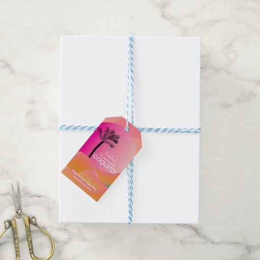 Coquito Recipe Drink Coconut Egg Nog Pink Cadeaulabel (Met Touw)