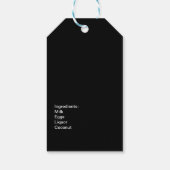 Coquito Recipe Drink Coconut Egg Nog Pink Cadeaulabel (Achterkant)