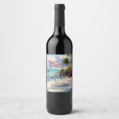 Coquito Recipe Egg Nog Drink Island Business Wijn Etiket (Voorkant)